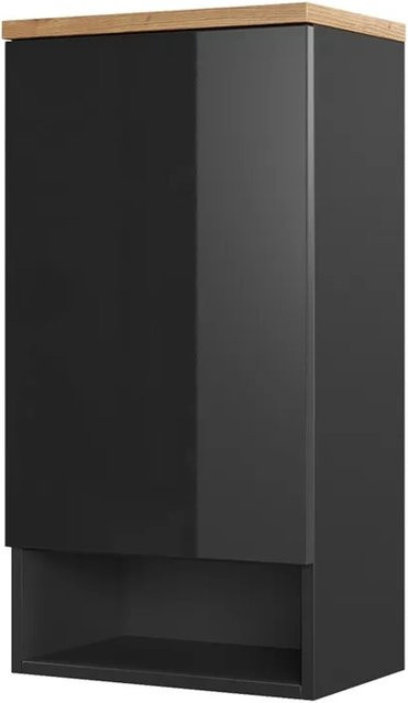 Vicco Hängeschrank Eden Badschrank in Anthrazit mit 1 Tür und 4 Fächern, Breite: 40 cm, Höhe: 77,5 cm - Bild 2