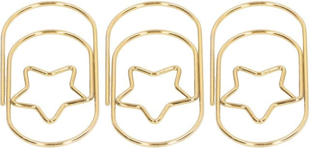 GoolRC Büroklammern in Stern-Form aus Metall, 40 Stück, Gold - Bild 1