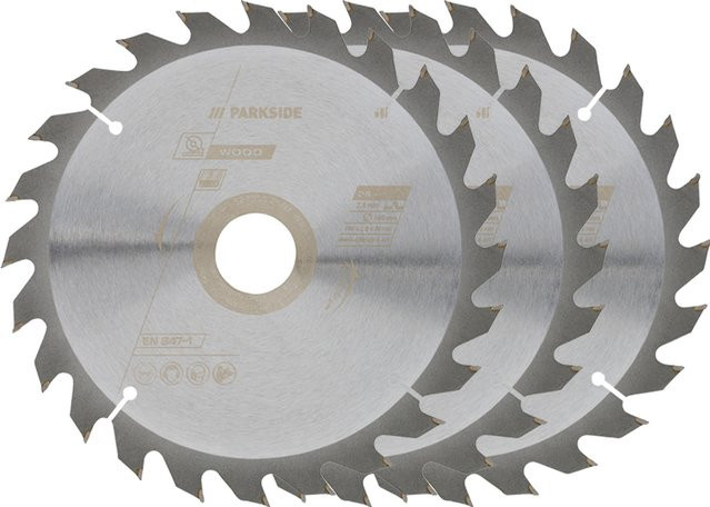 Parkside Kreissägeblätter für Holz und Metall, 3-teiliges Set, carbide_tipped, silber, Durchmesser: 190 mm - Bild 1