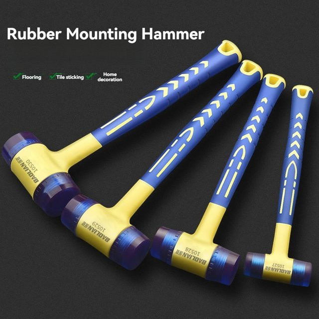 Baolian Installationshammer mit abnehmbarem Kopf und Gummigriff, isoliert, Doppelkopfhammer für Installationsarbeiten, 25 mm bis 45 mm - Bild 1