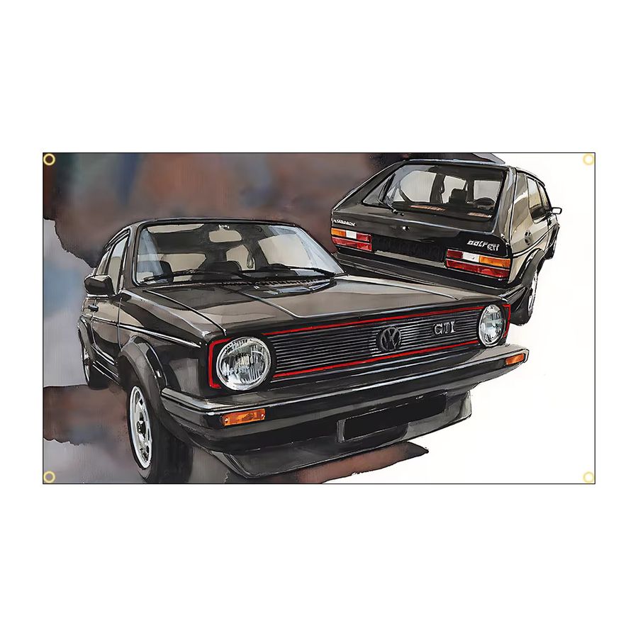 COOL WW Rennwagen-Banner aus Polyester, dekorative Autoflagge für Outdoor und Garage, B: 60 cm, H: 90 cm oder B: 90 cm, H: 150 cm - Bild 2