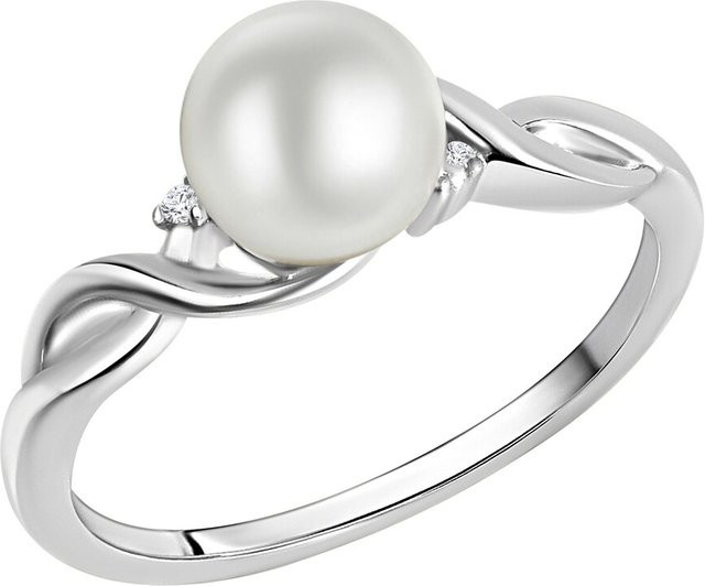 Zeeme Pearls Ring 925 Silber, Perle, Zirkonia, Damen - Bild 1
