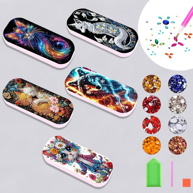 DIY 5D Diamantmalerei-Set mit Kätzchen-Muster für Schreibwarenboxen in Multicolour - Bild 1