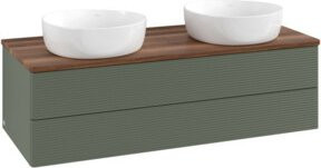V&B Waschtischunterschrank Antao mit Frontstruktur in Grün, B/T/H: 120 x 36 x 50 cm - Bild 1