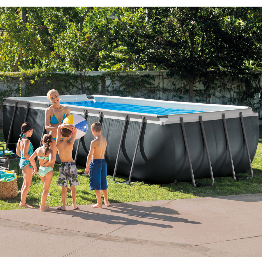 Intex Frame Swimming Pool Set Ultra Quadra XTR in Anthrazit inklusive Sandfilteranlage, B/T/H: 549 x 274 x 132 cm - Bild 2