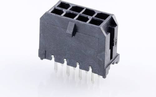 Molex Einbau-Stiftleiste Standard 8-polig in Schwarz mit Goldkontakten, Rastermaß 3mm - Bild 1