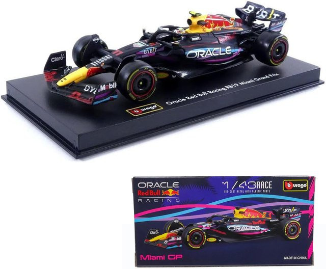 Bburago Red Bull Racing Rb19 Miami GP, Die-Cast Modell, 1:43, ab 18 Jahre - Bild 1