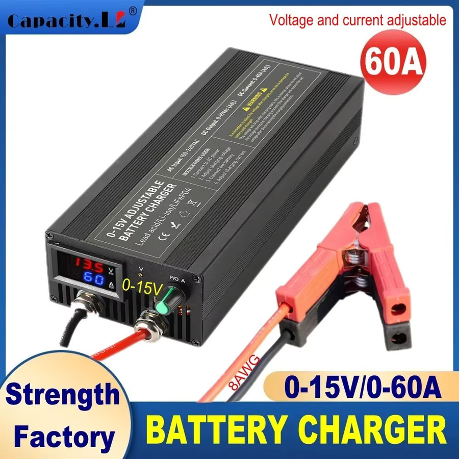 Schnelles LiFePO4 Ladegerät für 12V Auto-Lithium-Batterien mit Display in Schwarz - Bild 3