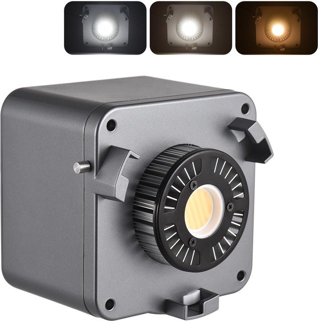 Bafang BF-100W Kompaktes COB-Videolicht, 100 W LED-Fülllicht, dimmbar, 2700 K-6500 K mit 10 Szenenbeleuchtung, Grau - Bild 1