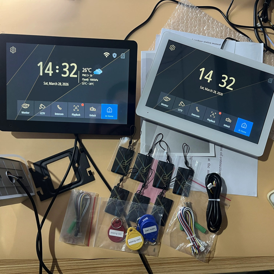 TuYa ACDML 4-Draht WLAN Video-Gegensprechanlage in Silber mit 1080P wasserdichter Kamera, Touchscreen und Fingerabdruck-Entsperrung - Bild 4