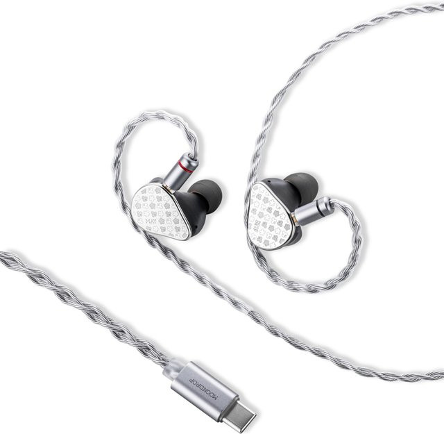 MoonDrop MAY HiFi In-Ear Kopfhörer mit USB-C, Mikrofon und App-Einstellung, Schwarz - Bild 1
