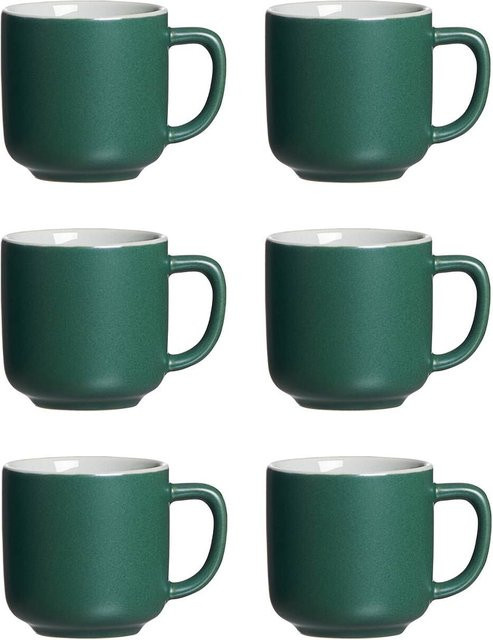 Ritzenhoff & Breker Espressotassen Jasper aus Keramik, Grün, 6er Set, 100 ml - Bild 1