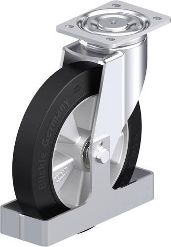 Blickle LH-ALEV 250K-FS Stahlblech-Lenkrolle aus verzinktem Stahl in Silber mit 250 mm Rad-Durchmesser und 650 kg Tragfähigkeit - Bild 1