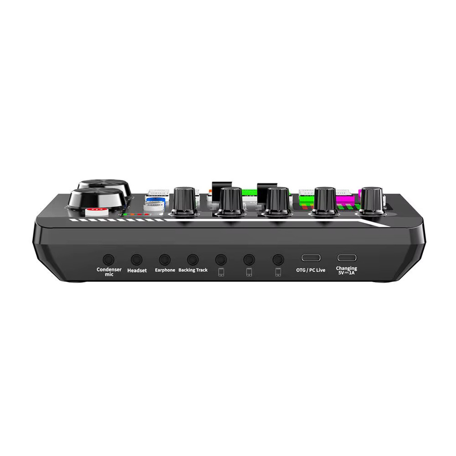 722 SEVEN HUNDRED AND TWENTY-TWO Live-Soundkarte und Audio-Interface mit DJ-Mixer-Effekten, Sprachwechsler und Bluetooth, Schwarz - Bild 5