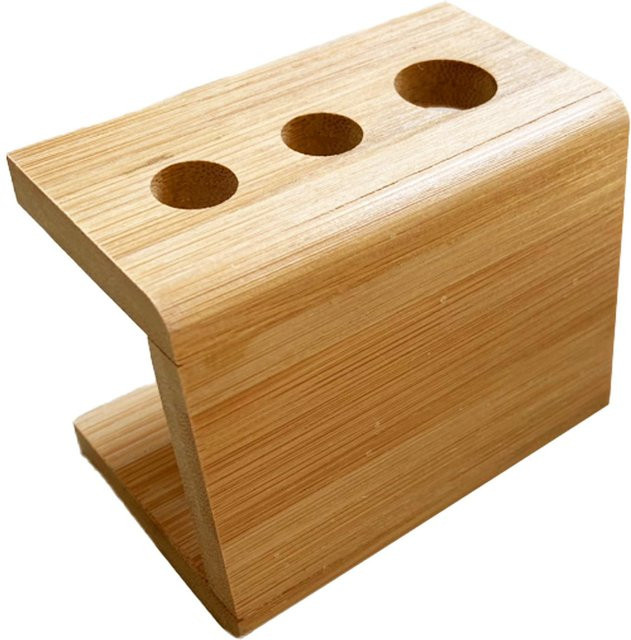 Yiran Furniture Elektrischer Zahnbürstenhalter aus Bambus in Braun mit 2/3/4 Slots - Bild 1