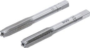 BGS Gewindebohrer Set Vor- und Fertigschneider M7 x 1,0 mm in Silber, 2-teilig - Bild 1