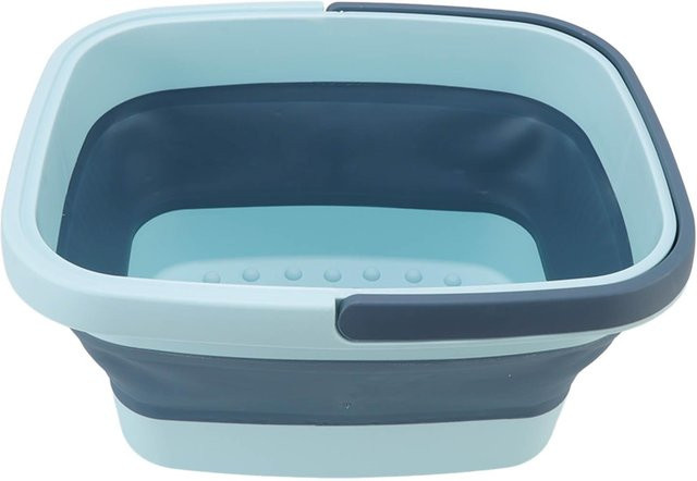 Faltbare Silikon Fußwanne OutsideWorld Blau als tragbares Fußbadbecken für die Fußmassage - Bild 1