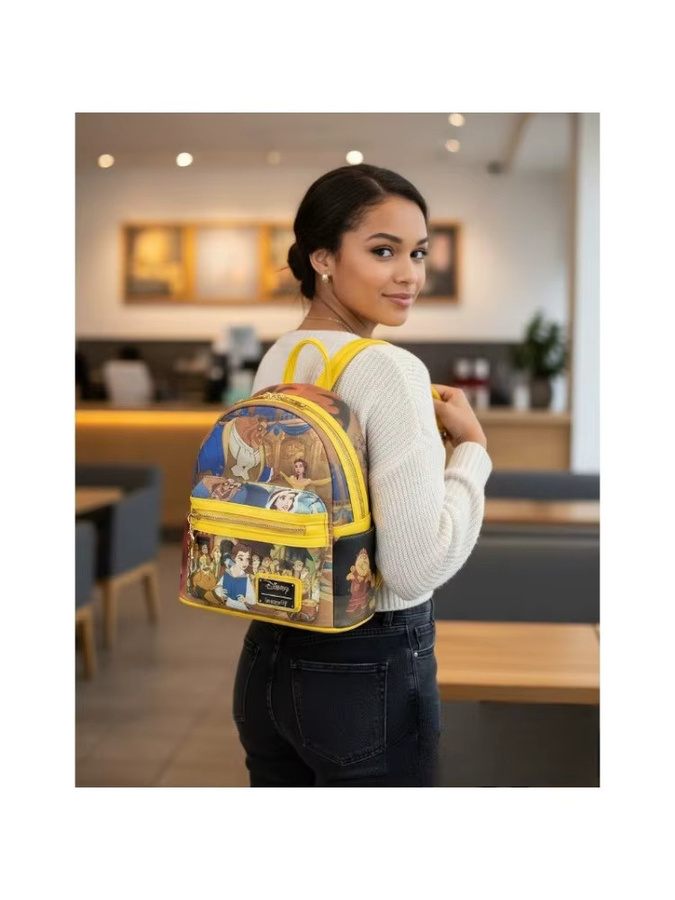 Disney Die Schöne und das Biest Prinzessinnen-Serie Cosplay Mini-Rucksack, Schultertasche, Geldbörse - Bild 4