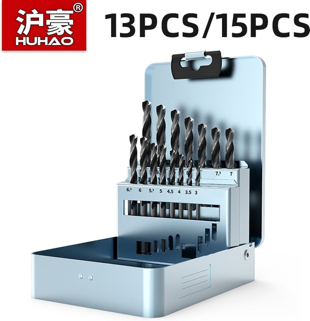 HUHAO M35 HSS 5% Kobalt Spiralbohrer Set aus Schnellarbeitsstahl für Edelstahl, Metall und Holz in Silber - Bild 1