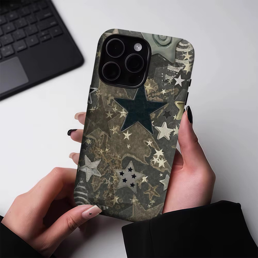 Potdemiel Dark Tone 3D Star Handyhülle mit MagSafe Kompatibilität für iPhone 17 16 15 14 13 Pro Max Plus Multicolor - Bild 3