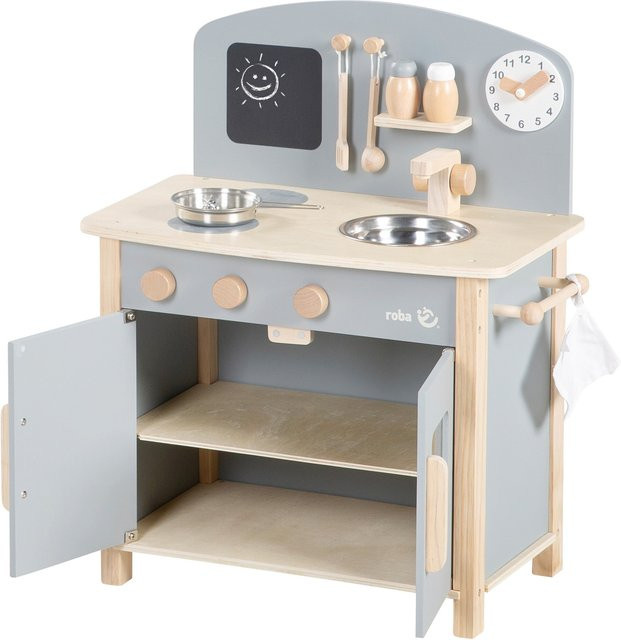 Roba Spielküche, Holz, Grau, Bunt / Mehrfarbig, ab 3 Jahre - Bild 1