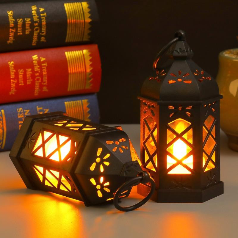 UYAOZHISHANG Retro Schreibtischlampe Sechseckige Windkerze LED-Lampen - Bild 3