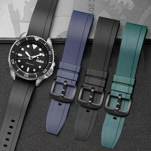 VNWCT Uhrenarmband Fluorkautschuk-TPU, 20 mm, 22 mm, Unisex - Bild 1