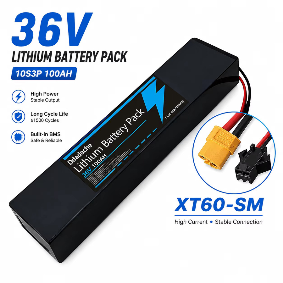 KUGOO 36V 100000mAh 10S3P 18650 Li-Ion-Akku mit BMS für Elektroroller S1 S2 S3 in Schwarz - Bild 8