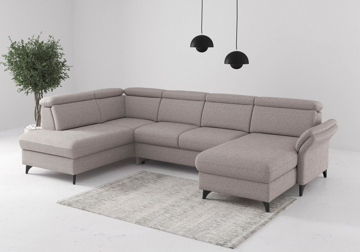 sit&more Wohnlandschaft Glendale in U-Form mit Kopfteilverstellung und optionalem Vorziehsitz sowie Bettkasten - Bild 1
