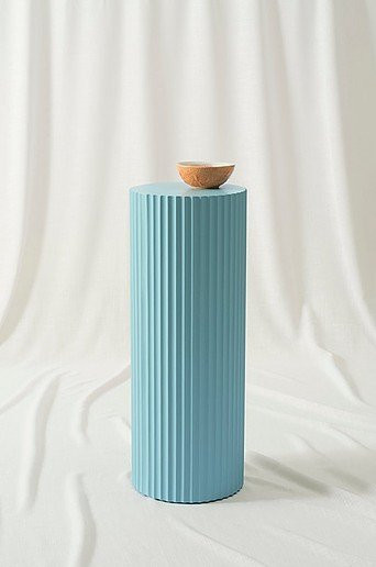Jotex Beistelltisch LUNDEN modern rund blau lackiert B/T/H: 30 x 30 x 80 cm - Bild 1