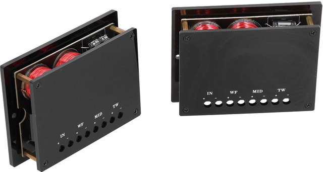 Kkmoon 2er Set 3-Wege Lautsprecher-Frequenzteiler Hochleistung 300W Schwarz für Automobile - Bild 1
