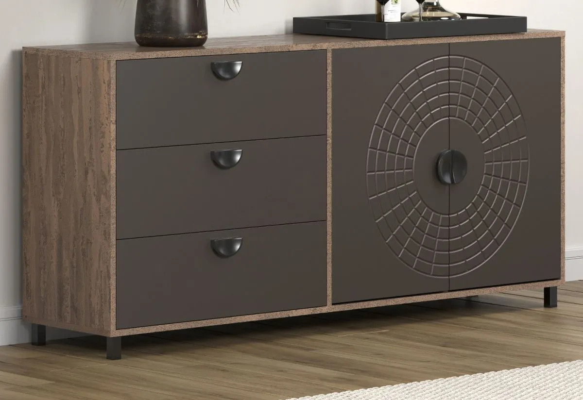 Sideboard Oriana TOP.FURN in Bronze und Rost, modernes Design mit Soft-Close-Schubladen, Breite: 176 cm - Bild 1