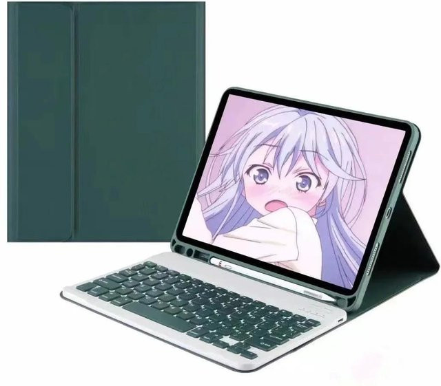 Magnetische Bluetooth Tastaturhülle für iPad Air 11 M3 und iPad Pro 11 von Rui Di in Grün - Bild 1