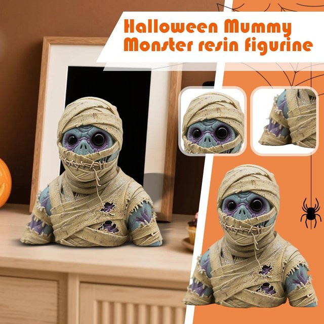 Winnerer Neptune Halloween Mumie, Harzornament, Schwarz - Bild 1