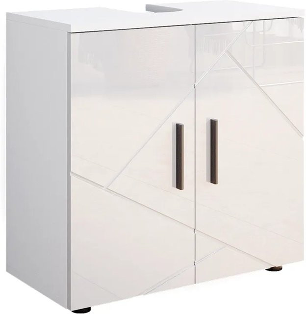 Vicco Waschbeckenunterschrank Irma in Weiß Hochglanz, Breite: 60 cm, Tiefe: 59 cm, Höhe: 30 cm - Bild 2