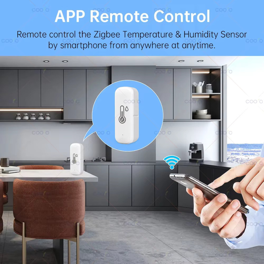 Tuya Smart Zigbee Temperatur-Feuchtigkeitssensor in Weiß mit App-Fernüberwachung für dein Smart Home via Smart Life und Zigbee2mqtt - Bild 2