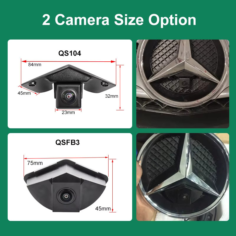 Oput Auto Full HD 1080P AHD Frontkamera für Mercedes Benz in Schwarz - Bild 2