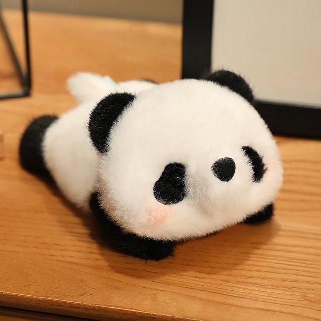 Kidsly Mini-Plüschtiere, liegender Hase, Fuchs, Elefant, Capybara, Panda, Pinguin-Puppe, 17.5cm - Bild 1