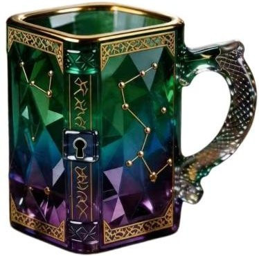 E Beauty Magische Sternbild Glastasse mit Hitzereaktion Design in Black und Multicolour, 330 ml - Bild 1