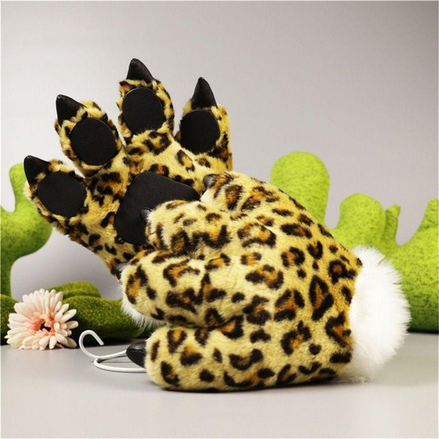 Binchi Fitness Tigerkralle Handschuhe, Plüsch / Textil, ab 3 Jahre - Bild 1