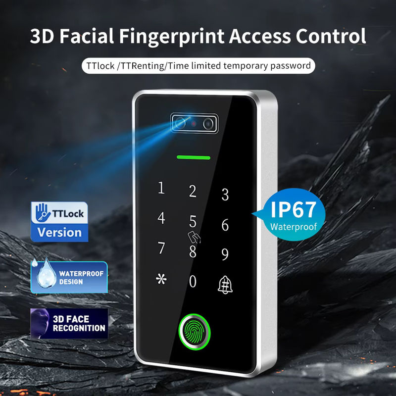LUCKING DOOR Smart Lock mit Fingerabdruck- und Gesichtserkennung, Zugangskontrolltastatur, RFID-IC-Kartenleser und TTlock TTHotel TTRenting Unterstützung - Bild 2