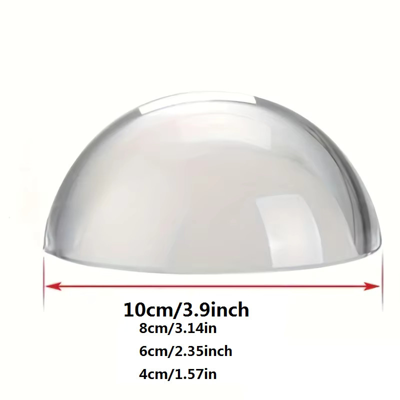 Ehre von Kristall Glas Halbkugel als transparente Lupe und Briefbeschwerer, Durchmesser: 4 cm und 10 cm - Bild 4