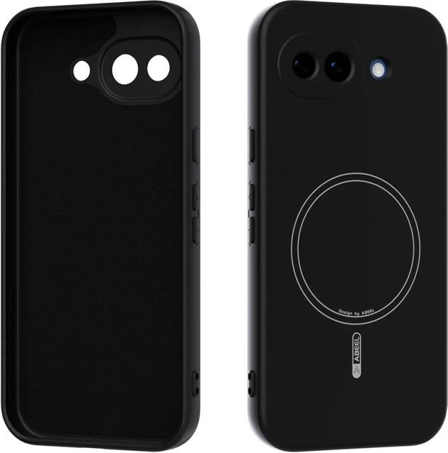 Magnetisches Flüssigsilikon Case für Google Pixel 9 10 Pro XL 9A 10A in Schwarz mit mattem Finish und weichem Hautgefühl - Bild 1
