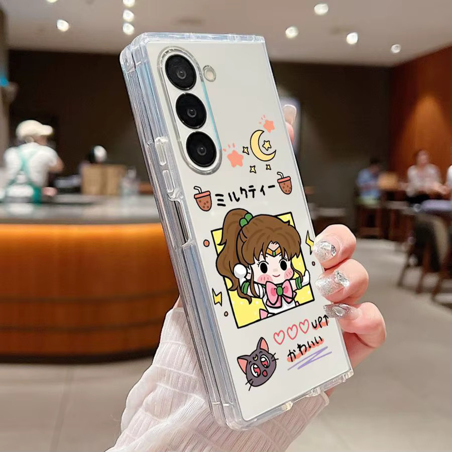 Transparente weiche Handyhülle mit Sailor Moon Motiv für Samsung Galaxy Z Fold 3, Z Fold 4, Z Fold 5, Z Fold 6 und Z Fold 7 - Bild 3