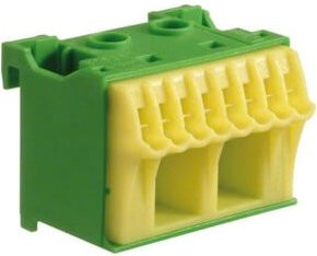 Hager Klemmblock KN10E PE-Klemme mit 10 Klemmstellen, 63A, grün - Bild 1