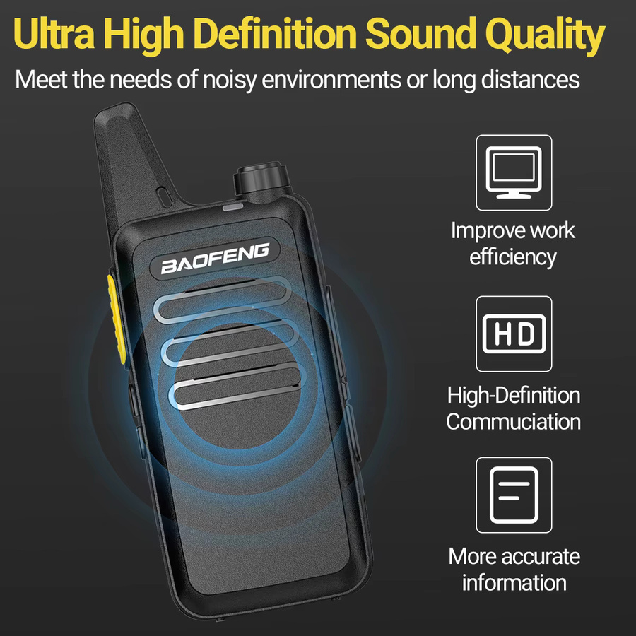 Baofeng BF-T20D GMSK Digitales Walkie-Talkie in Schwarz mit UHF-Rauschunterdrückung, kabelloser Kopierfrequenz, verschlüsseltem Anruf und USB-C-Ladefunktion - Bild 3