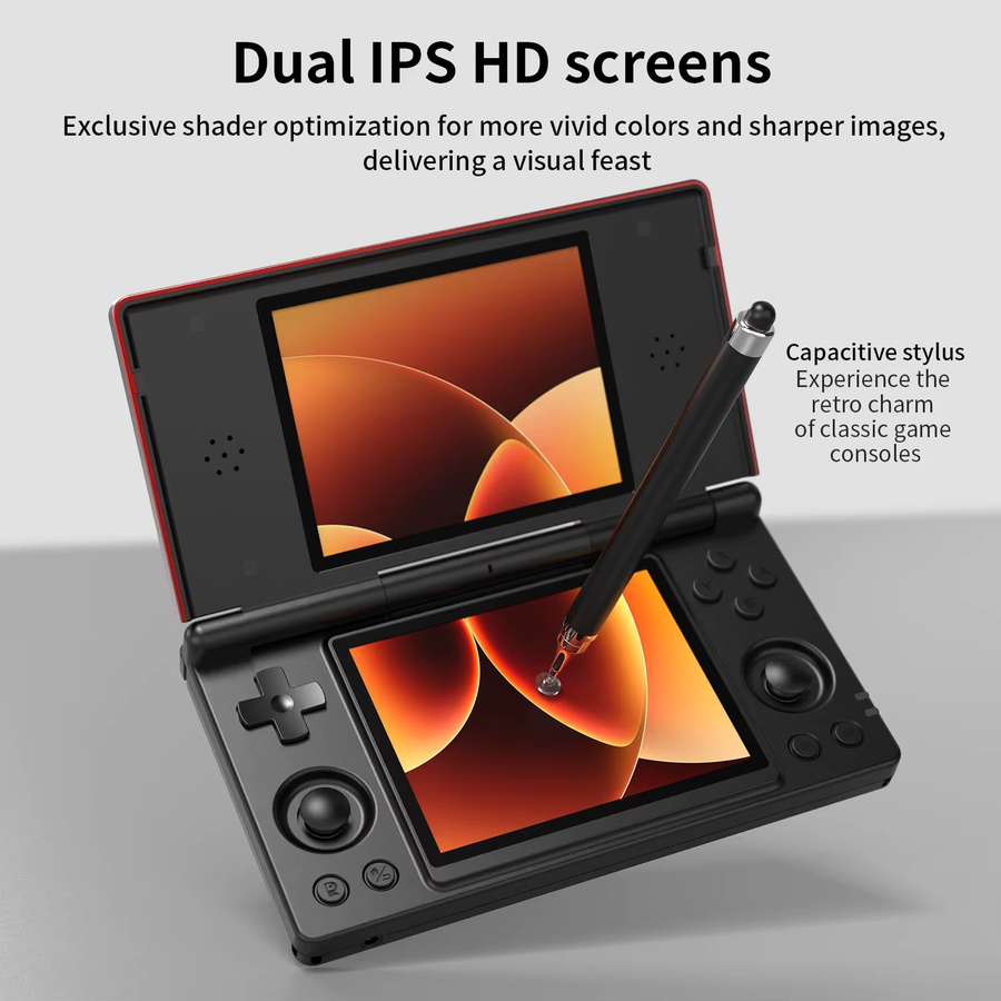 ANBERNIC RG DS Handheld-Spielekonsole in Weiß mit 4 Zoll IPS Multi-Touch Dual-Screen, Android 14 und Wi-Fi für Retro-Videospiele - Bild 2