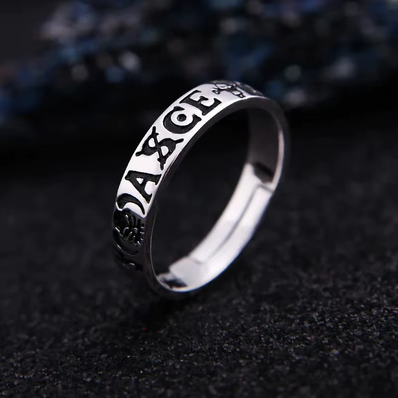 Bandai Ring, Strohhut-Design, Silber, Unisex - Bild 2