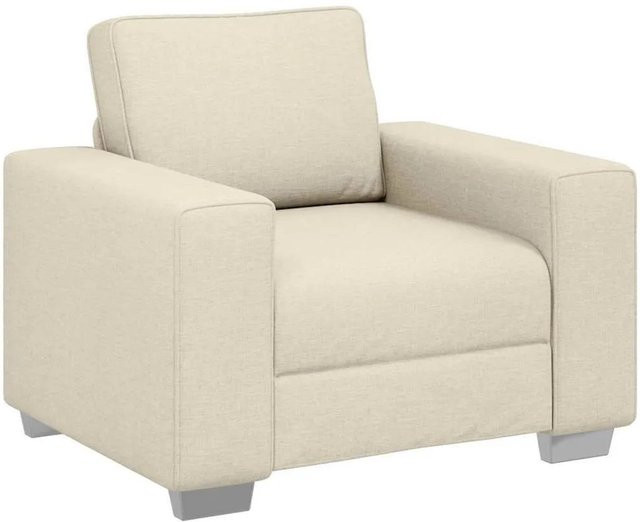 vidaXL Sofa Beige aus Leinenmischgewebe B/T/H: 100 x 80 x 82 cm - Bild 1