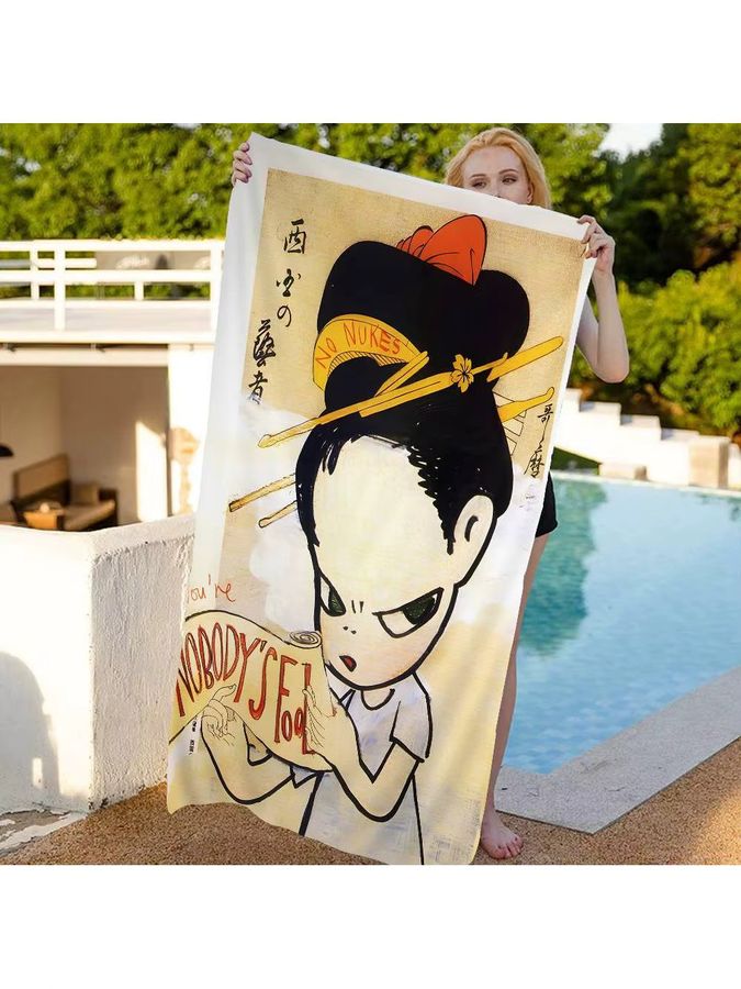 Yoshitomo Nara Dream Doll Mikrofaser-Strandtuch Multicolor, schnelltrocknendes Reisehandtuch für Pool und Yoga - Bild 5